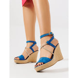 Sandal Wedge Suede W-7