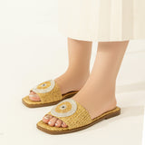 Slipper Flat Burlap With Accessories SL-150