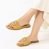 Slipper Flat Burlap With Accessories SL-150