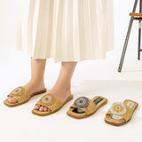 Slipper Flat Burlap With Accessories SL-150