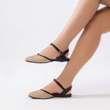 Sandal Flat Purlap With Buckle SF-53