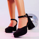 Sandal Heel Suede H-9