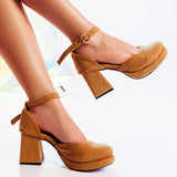 Sandal Heel Suede H-9