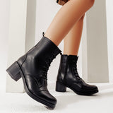 Ankle Boot Leather With Rope E-26