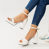 Leather Heel Sandal H-5