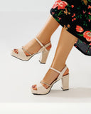 Leather Heel Sandal H-2