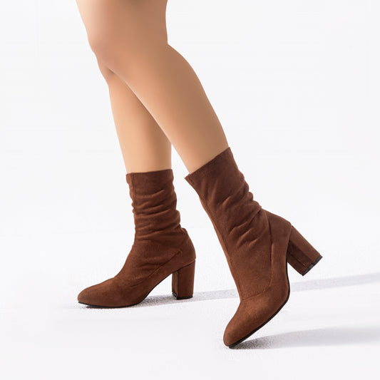 Ankle Boots Heels Suede L-110