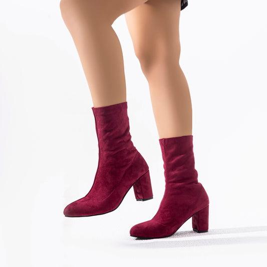 Ankle Boots Heels Suede L-110