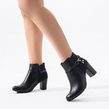 Ankle Boot Heels Suede And Leather R-17