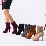 BOOT HEELS SUEDE - R-1