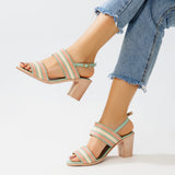 Leather Heel Sandal SN-520