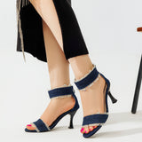 Sandal Heels Jeans fabric SN-618