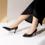 Shoes Heel Leather pointed toe Elegant GZ-11