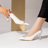 Shoes Heel Leather pointed toe Elegant GZ-11