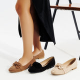 Ballerina Flat Suede With Bow BN-504