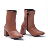 Leather Heel Boot L-100