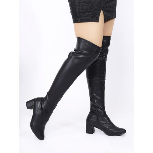 Long Boot Mid Heels Leather LB-3