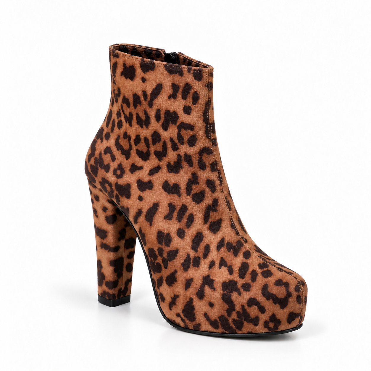 Boot High Heels Leather With a Zipper R-24