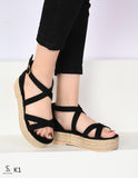 Suede Flat Sandal K-1