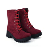 BOOT MID HEELS  SUEDE  - E-17