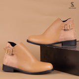 BOOT FLATS LEATHER AND SUEDE - G-40