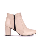 Leather And Suede Heel Boot R-9