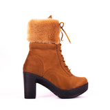 Suede Heel Boot R-11