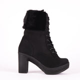 Suede Heel Boot R-11