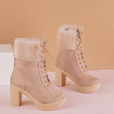 Suede Heel Boot R-11