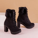 Suede Heel Boot R-11