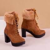 Suede Heel Boot R-11