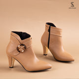 BOOT MID HEELS LEATHER -R-6