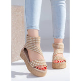 Sandal Flat Burlap K-14