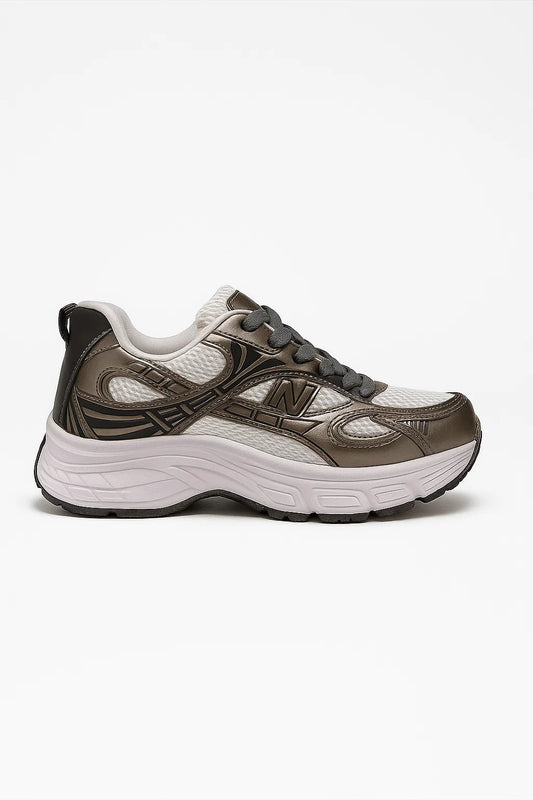 Sneaker High Heel Leather KO-103