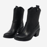 Long Boot Heels Leather Stylish LB-36