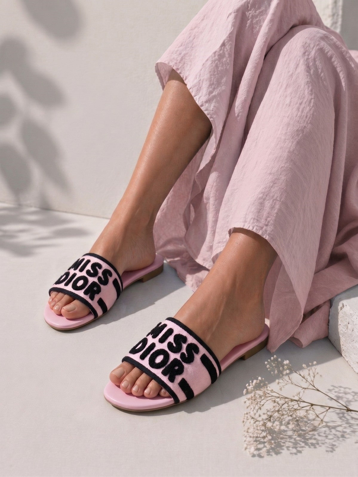 Slipper Flat Fabric With Print SL-217