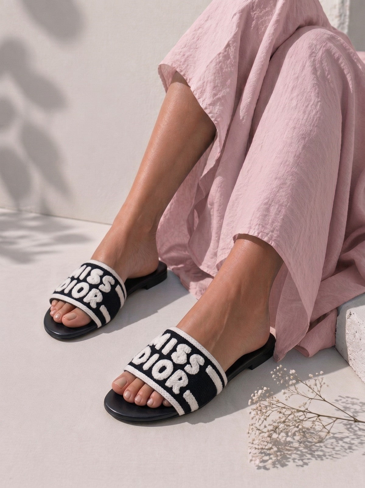 Slipper Flat Fabric With Print SL-217