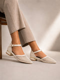 sandal flat Leather with mesh SF-64