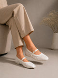 Ballerina flat Leather Tulle BF-810