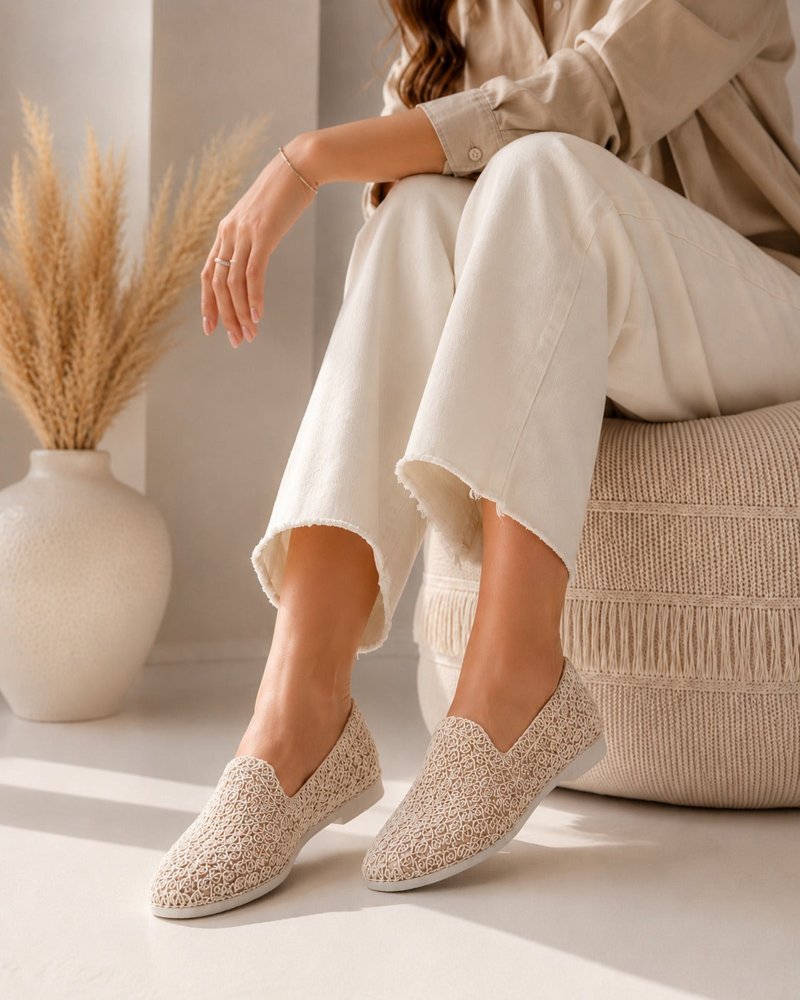 Ballerina flats fabric Easy to wear  BN-522