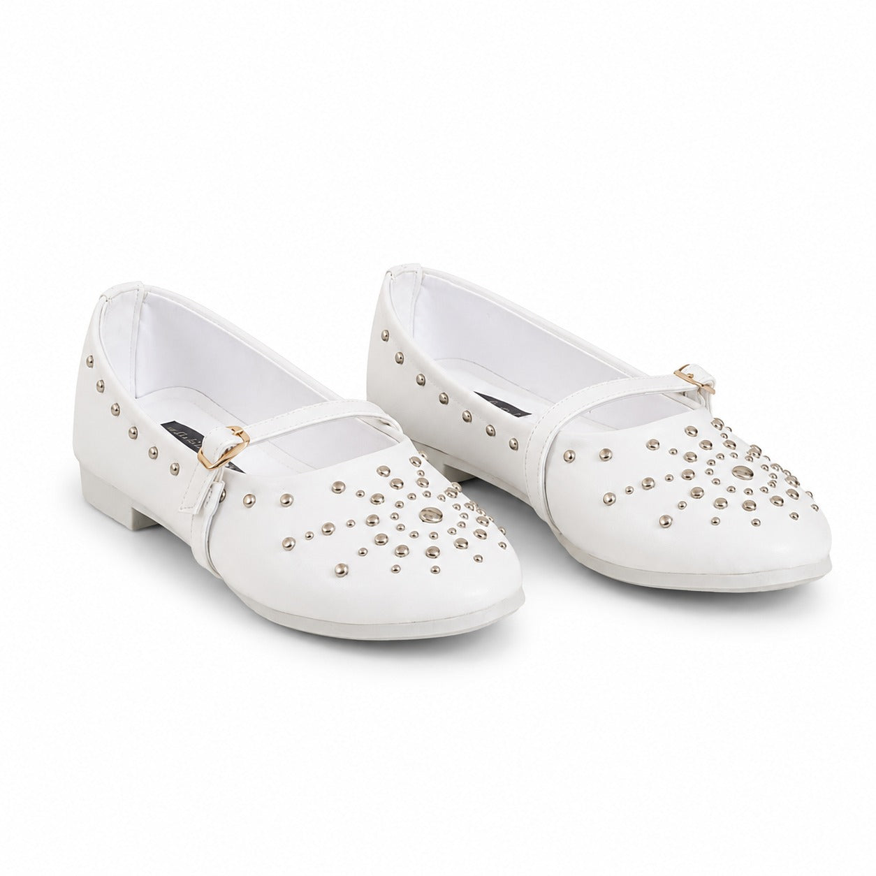 Ballerina Leather Emroided With Buckle BF-817