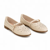 Ballerina Leather Emroided With Buckle BF-817