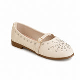 Ballerina Leather Emroided With Buckle BF-817