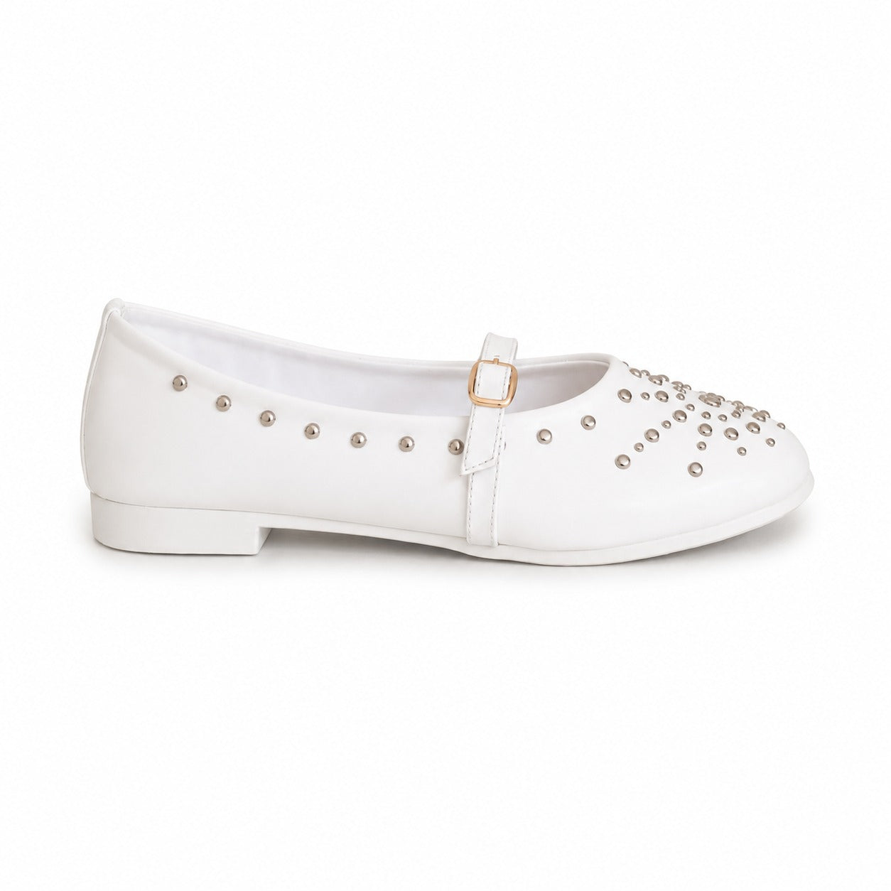 Ballerina Leather Emroided With Buckle BF-817
