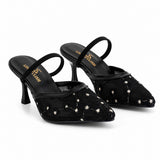 Shoes Heels Dentelle With Print Flower F-625