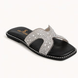 Slipper Flat Leather With Sequin SL-252
