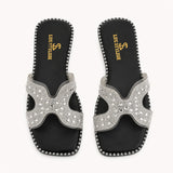 Slipper Flat Leather With Sequin SL-252