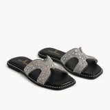 Slipper Flat Leather With Sequin SL-252