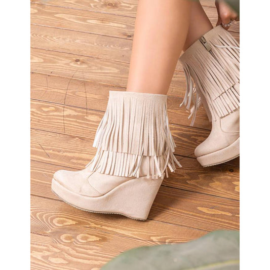 BOOT Mid HEELS SUEDE - BW-12