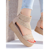 Sandal Flat Burlap K-14